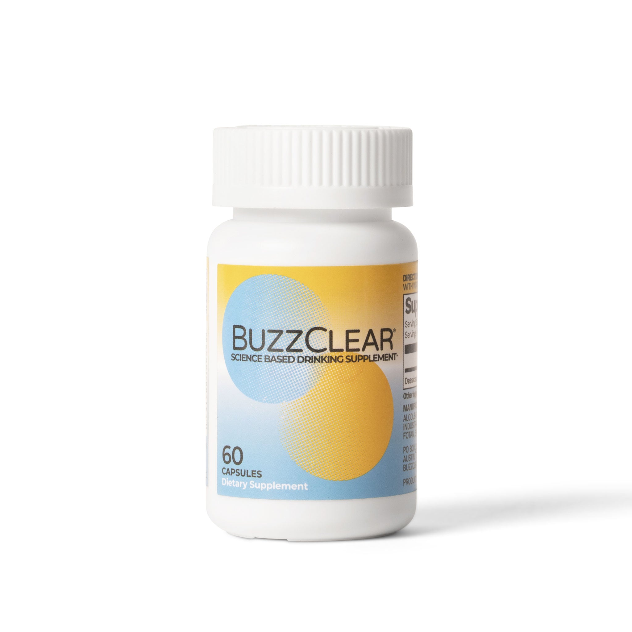 BuzzClear® 60 capsule bottle